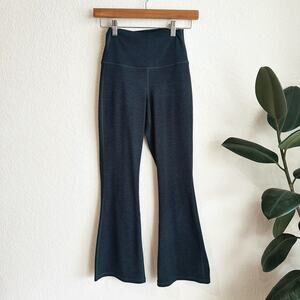 Quince Womens Ultra Soft Cropped Boot Cut Leggings Small Heather Green Lounge